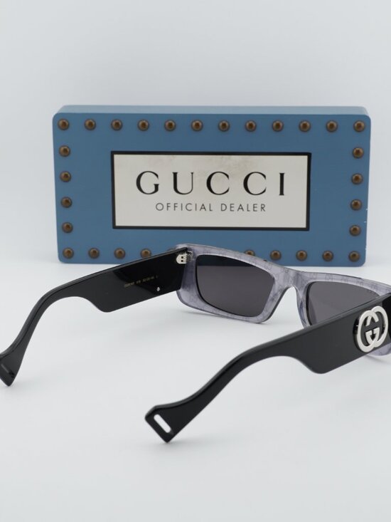 Gucci GG0516S 018 Rectangle Sunglasses - Black/Grey main image 10